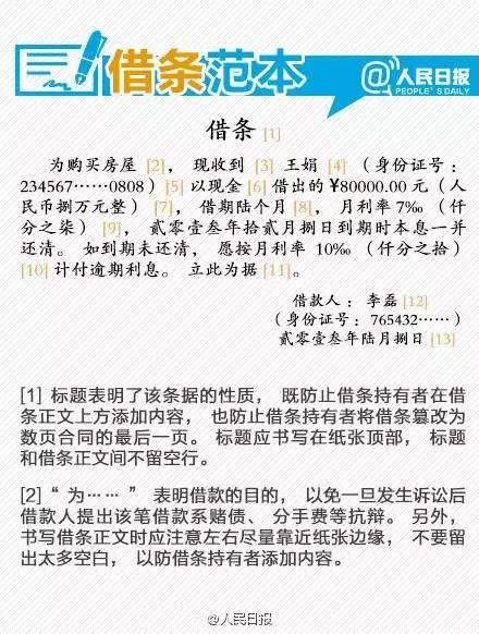 小红书热门笔记怎样写鑫南仁:借条怎么写才合适？